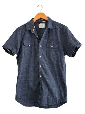 Paper Denim & Cloth | Like new bluish-gray shirt sleeve button up shirt medium